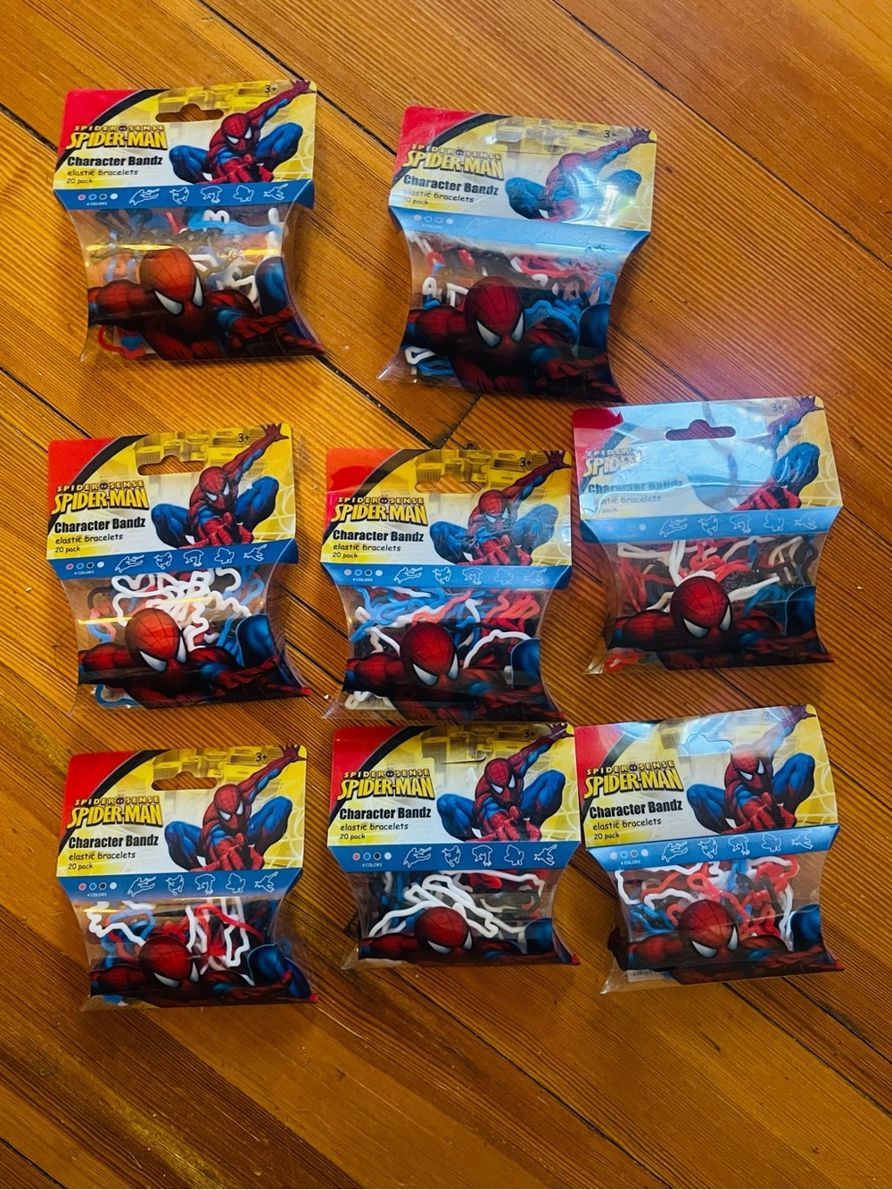 Spider-Man Spider Sense Character Bandz Unopened Packs - Lot of 8 NEW Marvel